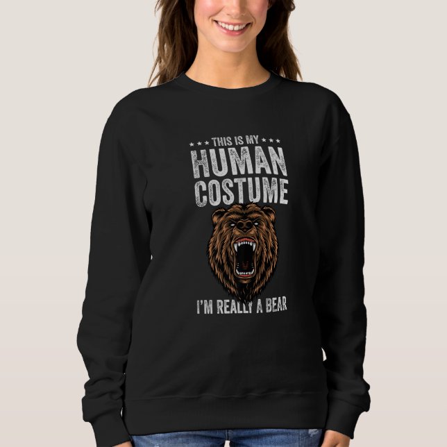 This is My Human Costume I'm Really A Bear Funny B T Shirt (Framsida)