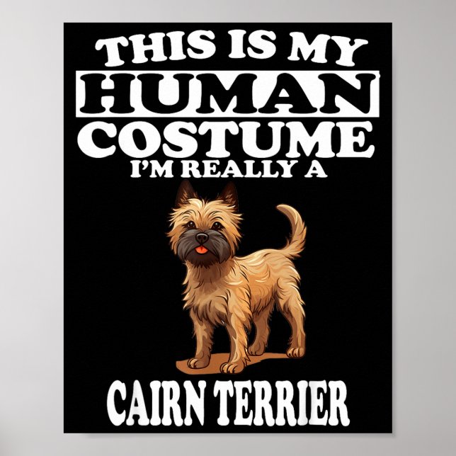 This Is My Human Costume Im Really A Cairn Terrier Poster (Framsidan)