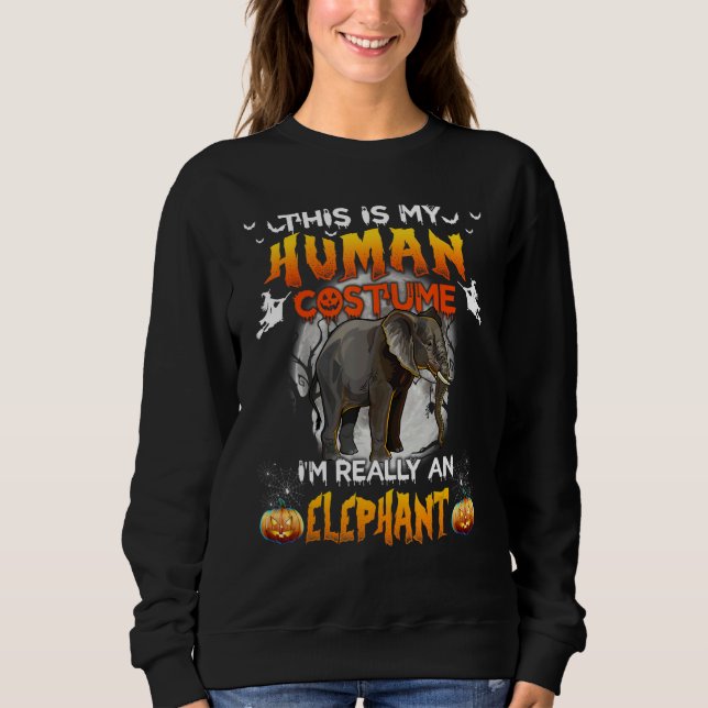 This Is My Human Costume I'm Really A Elephant Hal T Shirt (Framsida)