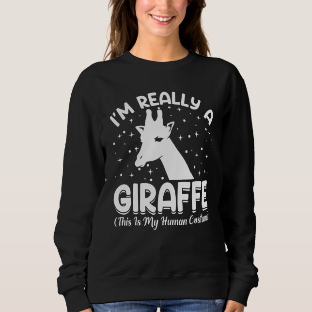 This Is My Human Costume I'm Really A Giraffe Anim T Shirt (Framsida)