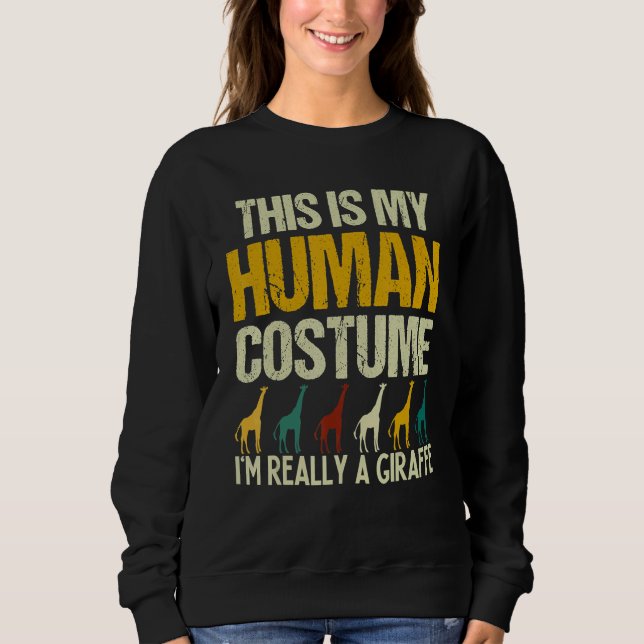 This is my Human Costume I'm Really A Giraffe Safa T Shirt (Framsida)