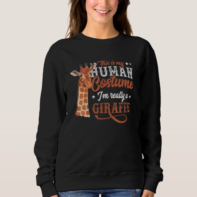 This Is My Human Costume I'm Really A Giraffe Safa T Shirt (Framsida)