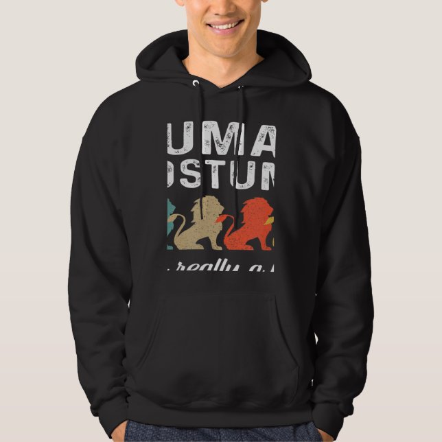 This Is My Human Costume I'm Really A Lion Retro H Hoodie (Framsida)