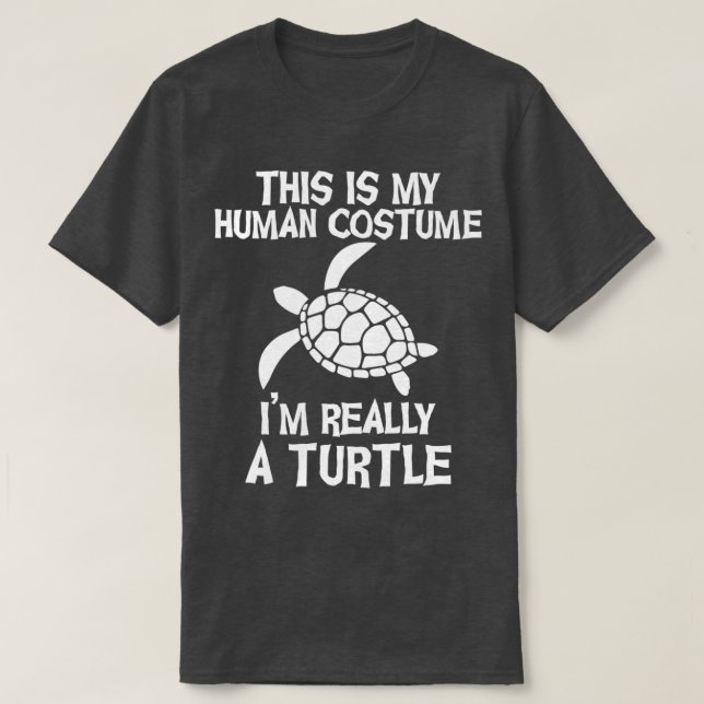 This Is My Human Costume Im Really A turtle Funny  T Shirt (Design framsida)