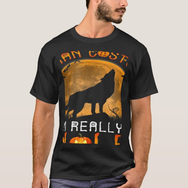 This is My Human Costume I'm Really a Wolf Hallowe T Shirt (Framsida)