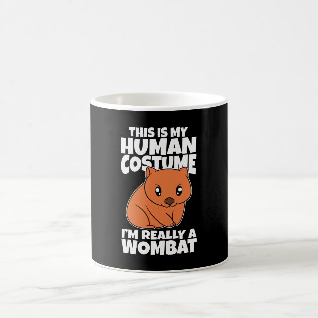 This Is My Human Costume I'm Really A Wombat Kaffemugg (Center)
