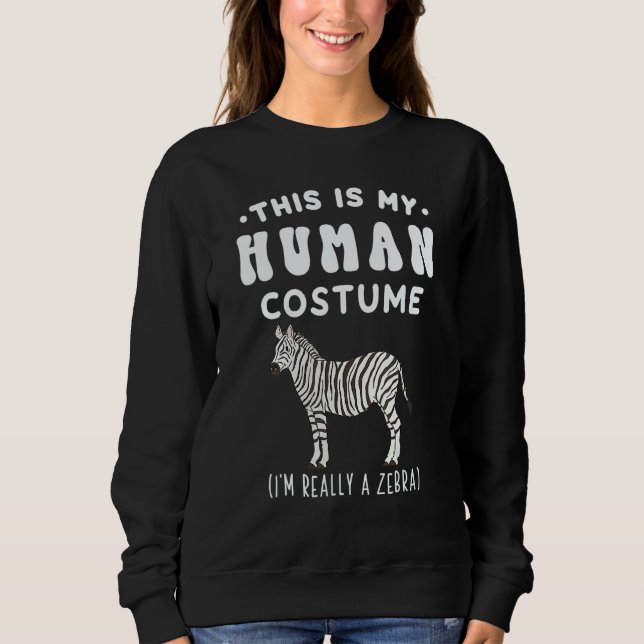 This is my Human Costume I'm Really A Zebra T Shirt (Framsida)