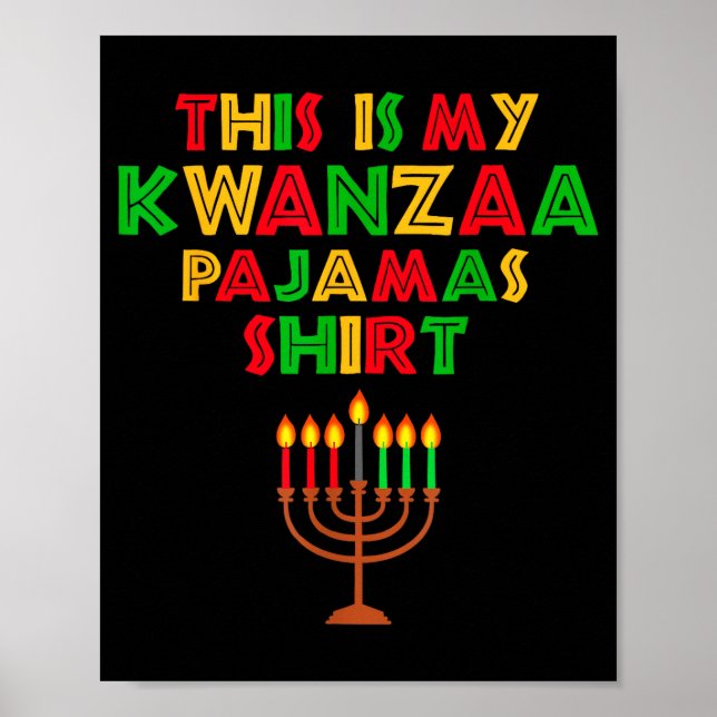 This Is My Kwanzaa Pajamas Seven Principles Candle Poster (Framsidan)