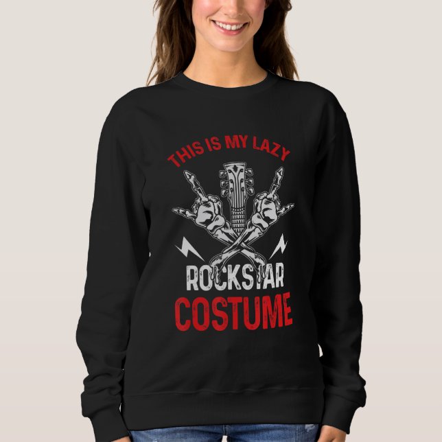 This Is My Lazy Rockstar Costume Rock N Roll Guita T Shirt (Framsida)