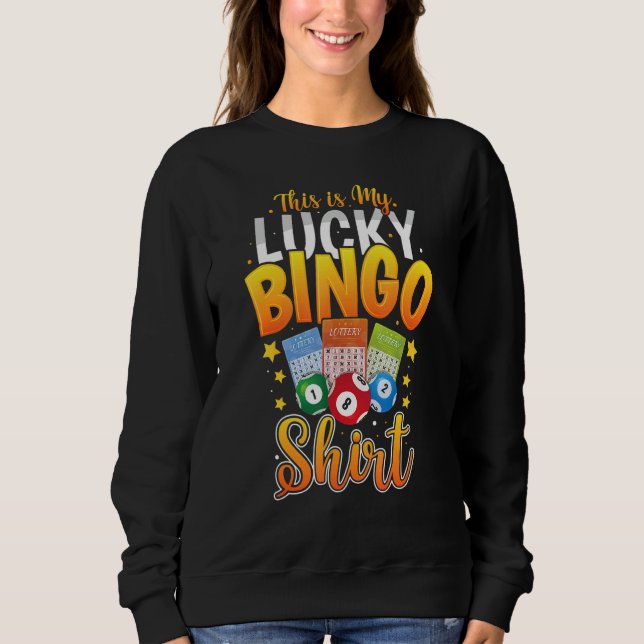 This Is My Lucky Bingo     Bingo Player Caller T Shirt (Framsida)