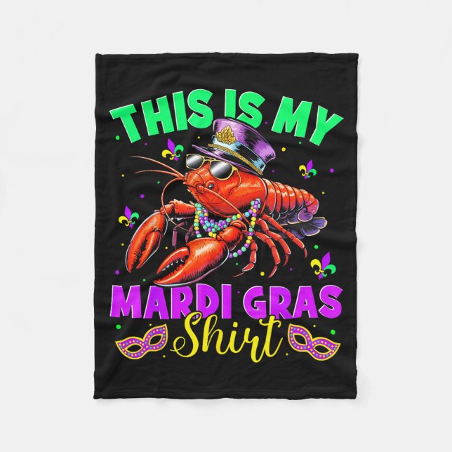 This Is My Mardi Gras Shirt Crawfish Funny Men Wom Fleecefilt (Framsidan)