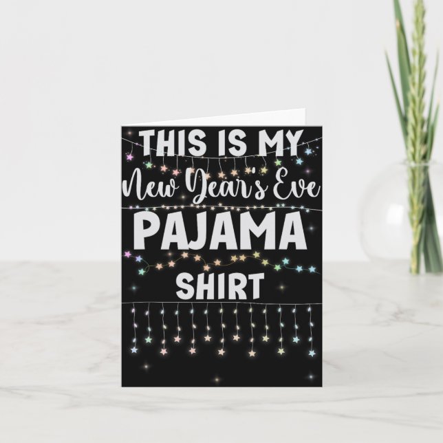 This Is My New Year's Eve Pajama Shirt Lights Men  Kort (Framsida)