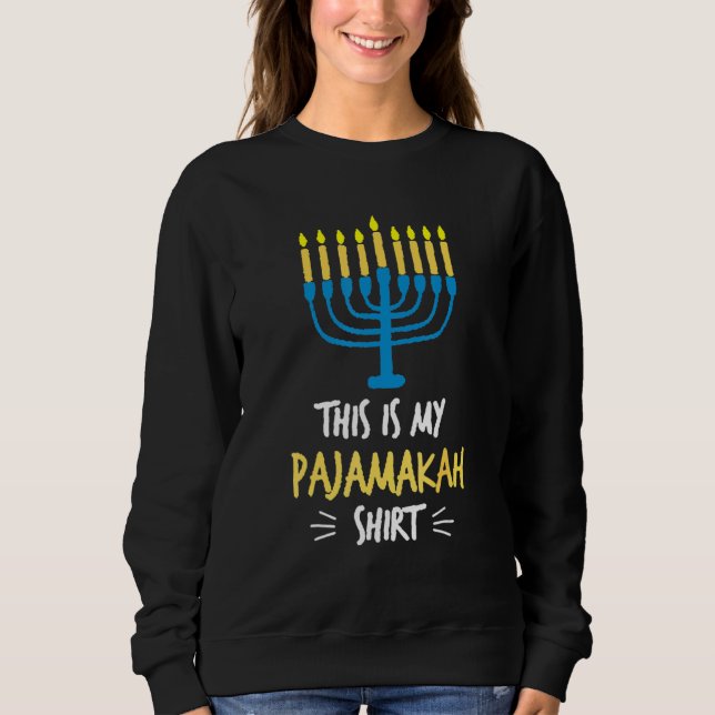 This Is My Pajamakah  Hanukkah Chanukah Jewish Hol T Shirt (Framsida)