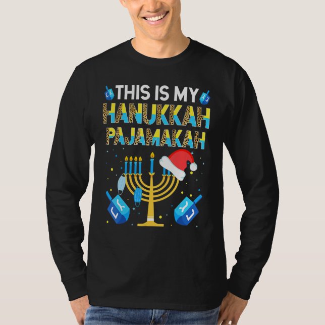 This Is My Pajamakah Hanukkah Pajama T Shirt (Framsida)