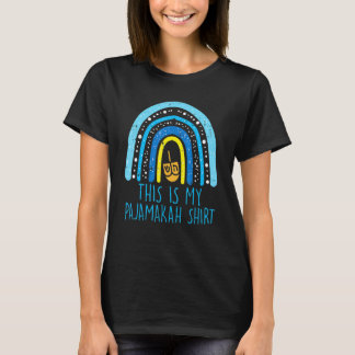 This Is My Pajamakah  Rainbow Hanukkah PJs Women K T Shirt