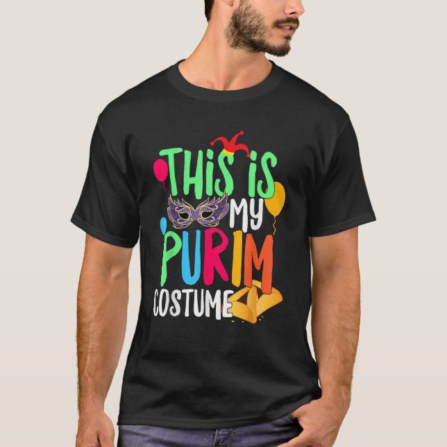 This Is My Purim Costume Jewish Happy Purim Hamant T Shirt (Framsida)
