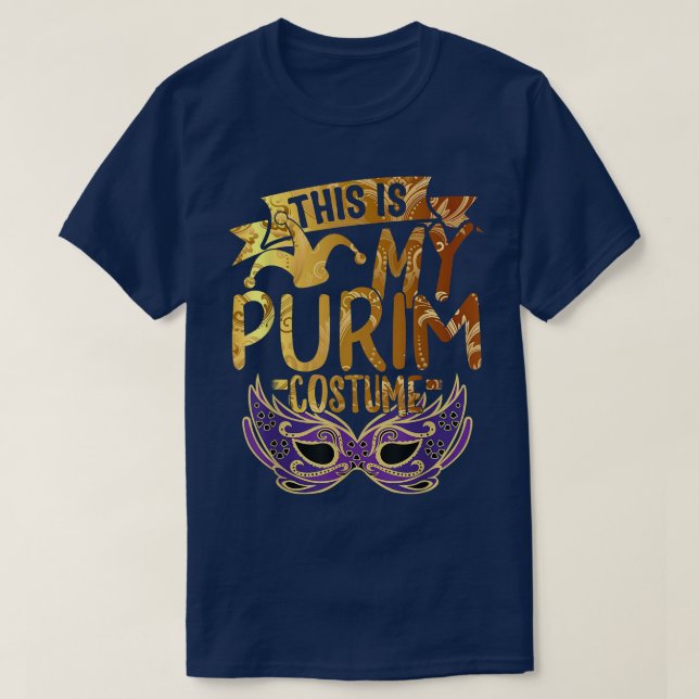 This Is My Purim Costume Jewish Happy Purim Holida T Shirt (Design framsida)