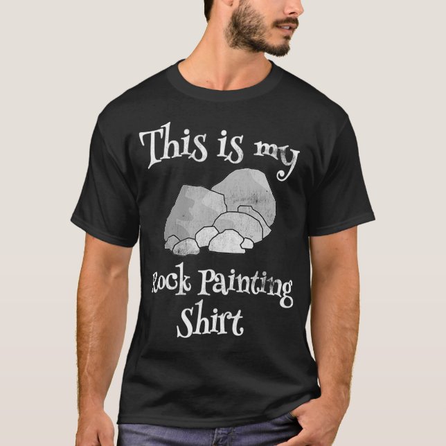 This is my Rock Painting T shirt womens hobby top  (Framsida)