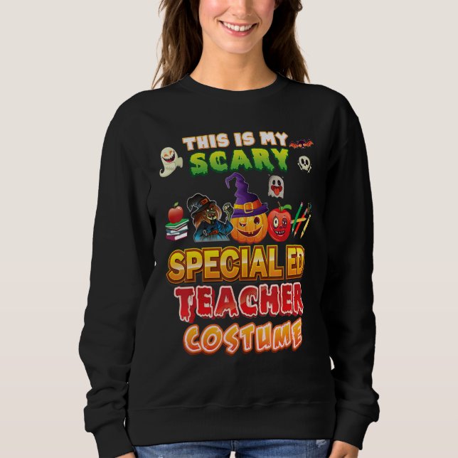 This Is My Scary Special ED Teacher Costume Hallow T Shirt (Framsida)