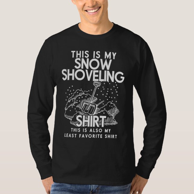 This Is My Snow Shoveling  Funny Snow Removal T Shirt (Framsida)