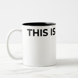 This Is My Stop Typographic Minimalist Två-Tonad Mugg