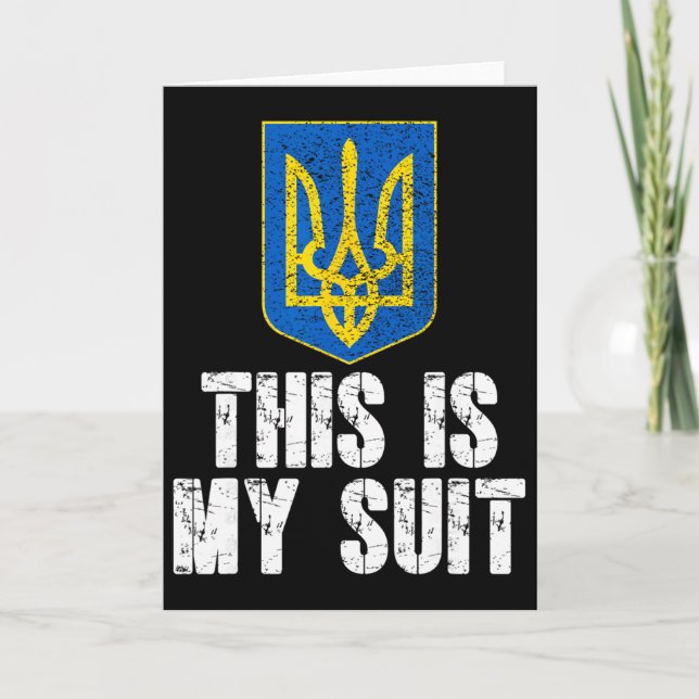 This Is My Suit Support Ukraine Trident Ukrainian  Kort (Framsida)