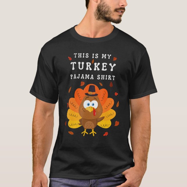This is My Turkey Pajama Tees  Pajamas Matching Fa T Shirt (Framsida)