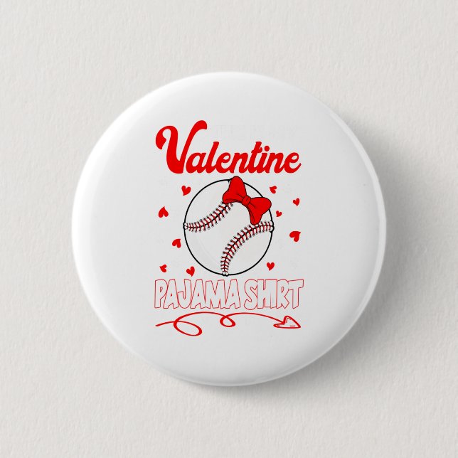 This Is My Valentines Baseball Pajama For Kids Boy Knapp (Framsida)
