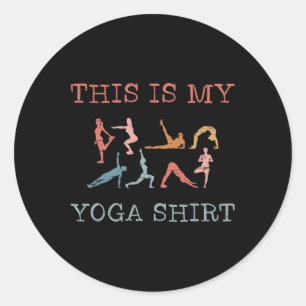 This Is My Yoga Design Yoga Poses Vinyasa Flow Runt Klistermärke