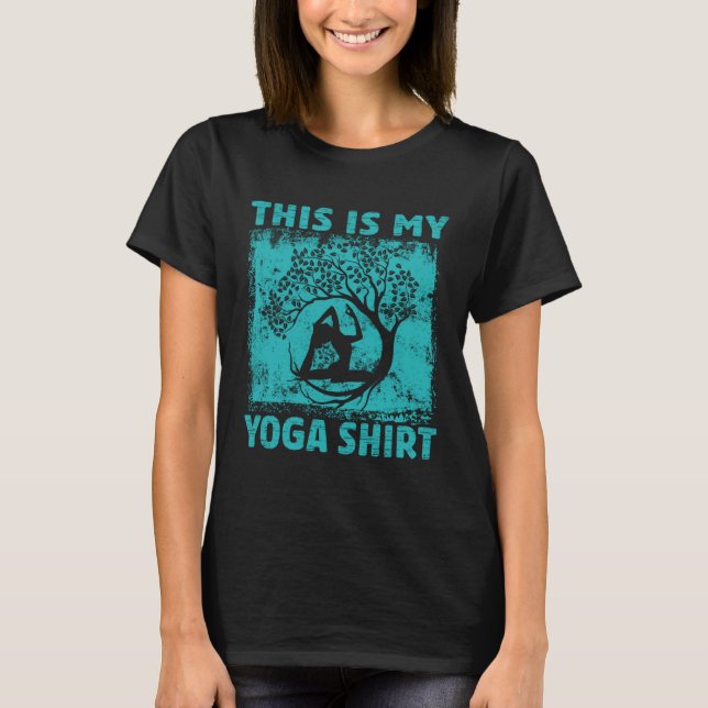 This Is My Yoga   Meditation  Retro Namaste  2 T Shirt (Framsida)