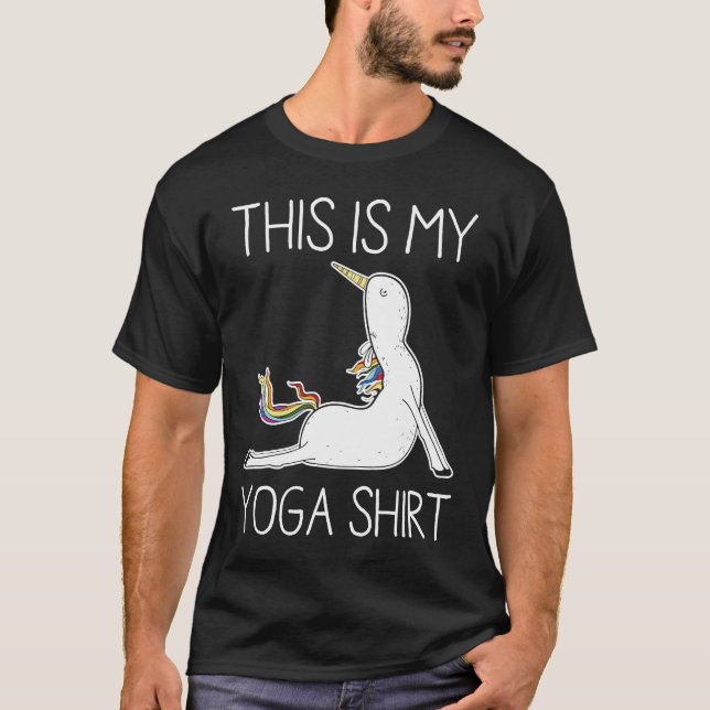 This Is My Yoga  Unicorn T Shirt (Framsida)