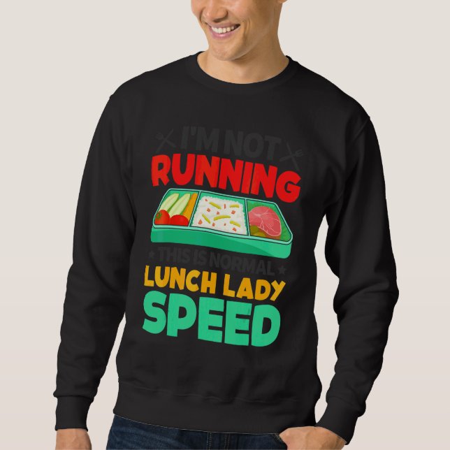 This Is Normal Lunch Lady Back to School Retro App Lång Ärmad Tröja (Framsida)