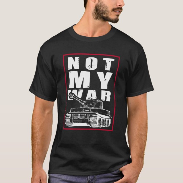 This is not my war outfit with anti war slogan t shirt (Framsida)