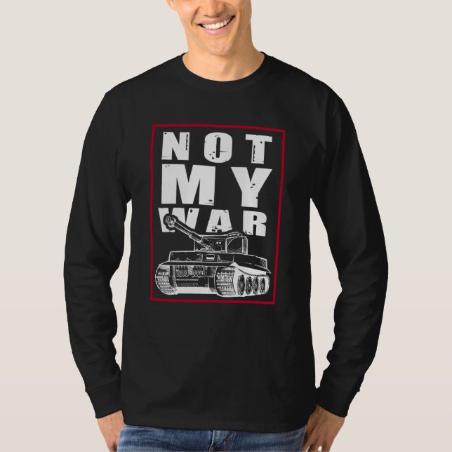 This is not my war outfit with anti war slogan t shirt (Framsida)