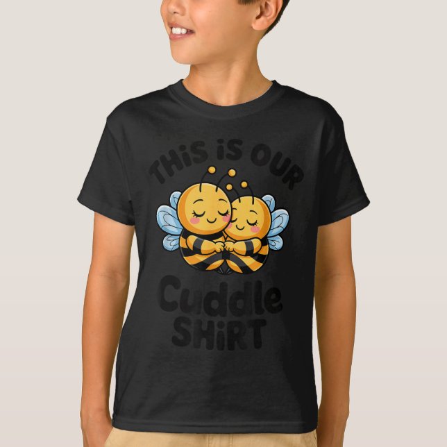 This Is Our Cuddle Shirt Cute Bees Couple  T Shirt (Framsida)