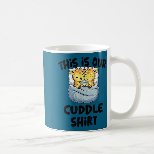 This Is Our Cuddle Shirt Cute Giraffe Couple  Kaffemugg (Höger)