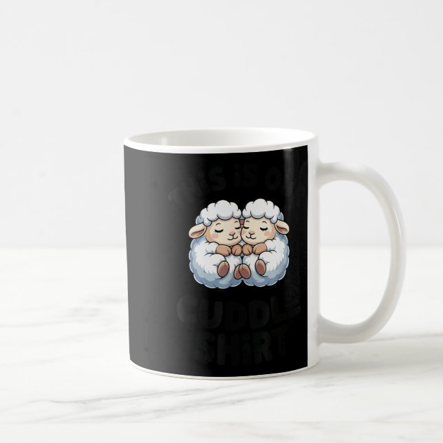 This Is Our Cuddle Shirt Cute Sheep Couple  Kaffemugg (Höger)