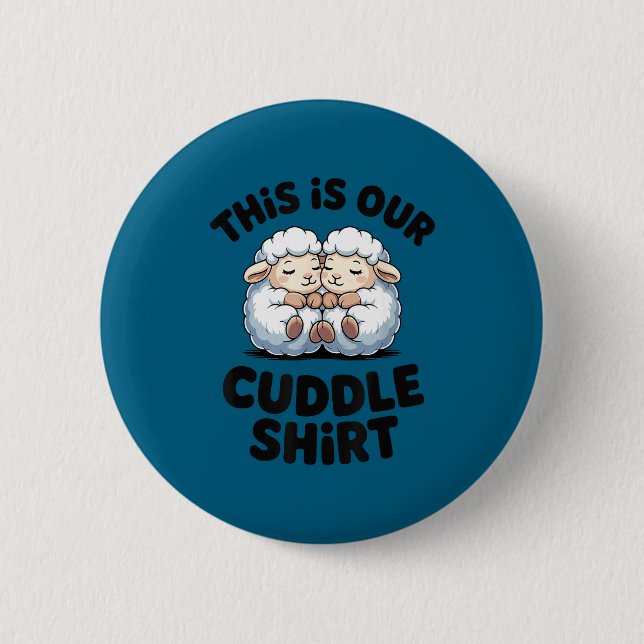 This Is Our Cuddle Shirt Cute Sheep Couple  Knapp (Framsida)