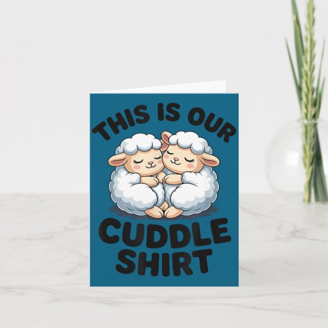 This Is Our Cuddle Shirt Cute Sheep Couple  Kort (Framsida)