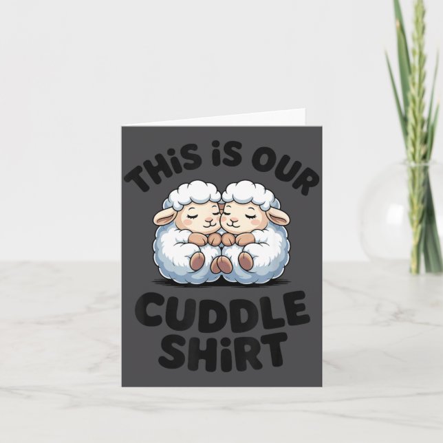 This Is Our Cuddle Shirt Cute Sheep Couple  Kort (Framsida)