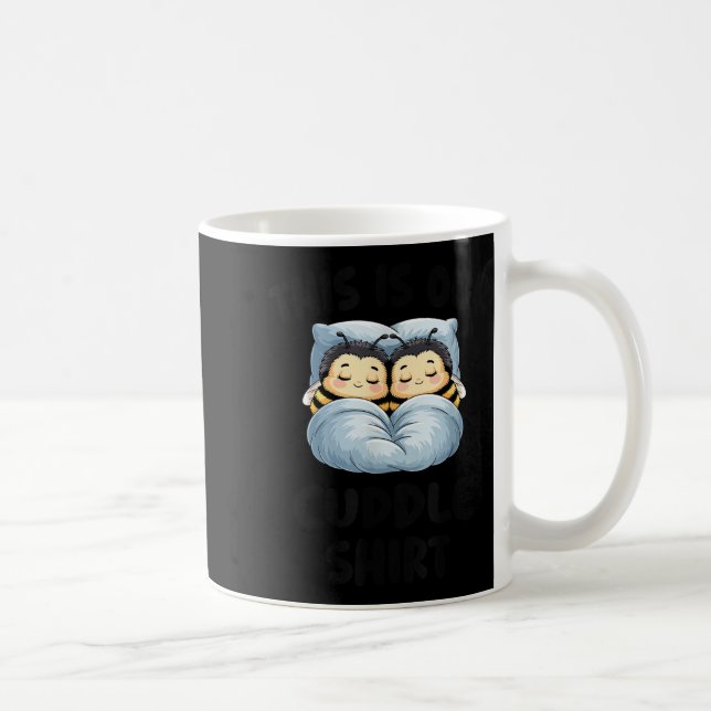 This Is Our Cuddle Shirt Cute Snuggly Bee Couple  Kaffemugg (Höger)