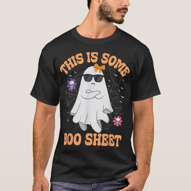 This Is Some Boo Sheet Angry Ghost Halloween Men  T Shirt (Framsida)