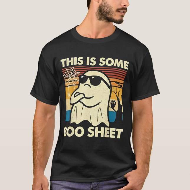 This is Some Boo Sheet Ghost Retro Funny Halloween T Shirt (Framsida)