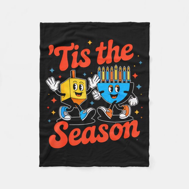 This Is The Season Happy Hanukkah Funny Jewish Cha Fleecefilt (Framsidan)