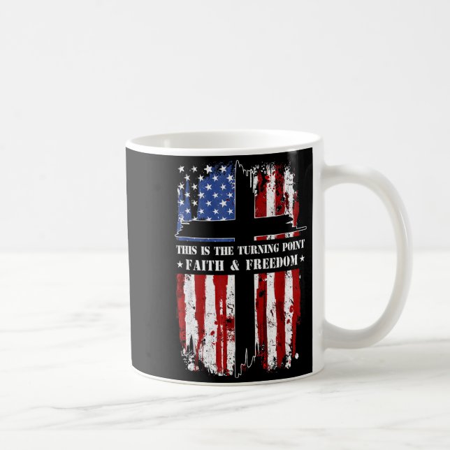 This Is The Turning Int Patriotic Christian Faith  Kaffemugg (Höger)