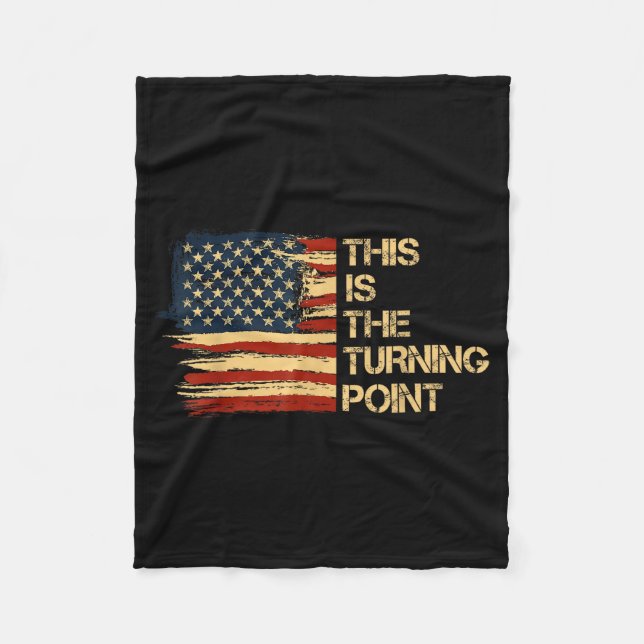 This Is The Turning Int Tee Usa Flag For Men Women Fleecefilt (Framsidan)