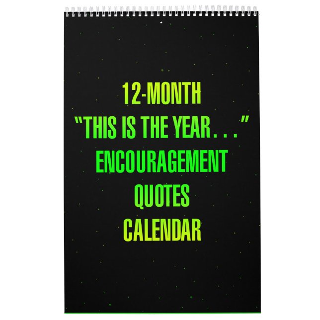 "This is the year..." Encouragement Quotes Kalender (Omslag)