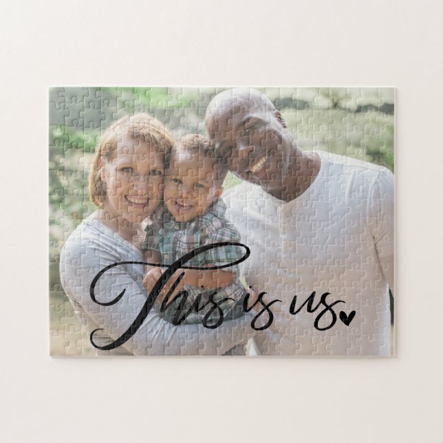 This Is Us | Anpassad familjefoto Pussel (Horisontell)