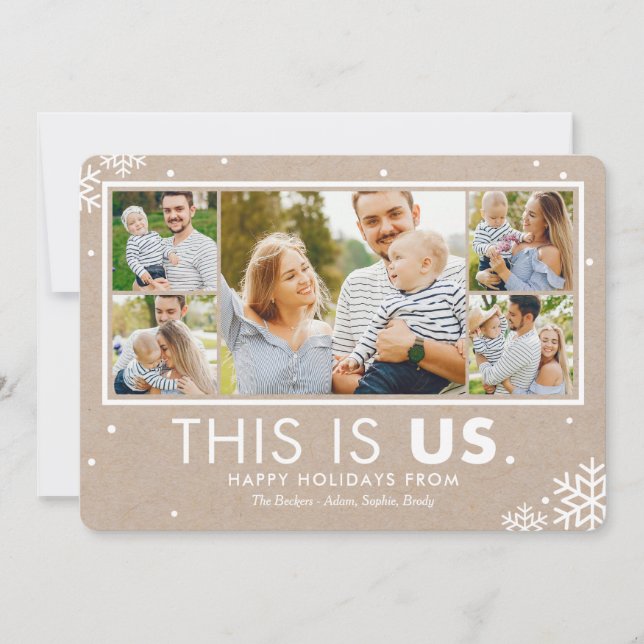 This Is Us Holiday Photo Card Kraft Julkort (Framsida)