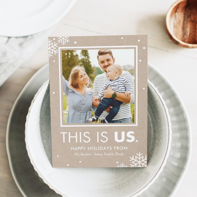 This Is Us Holiday Photo Card Kraft Julkort (Skapare uppladdad)